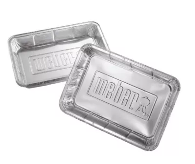 10 barquettes en aluminium grand modèle Weber