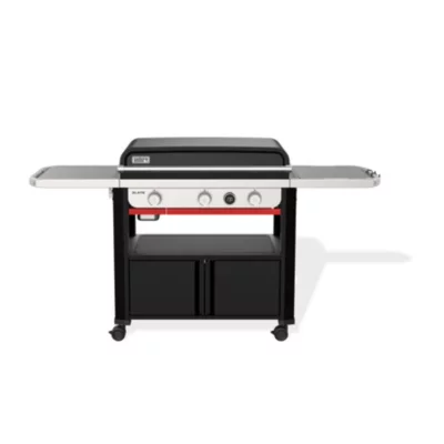 Plancha gaz noir Weber 76 cm sur chariot