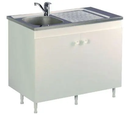MEUBLE S/EVIER 2P.AZUR 80X78,5CM BLANC 200075