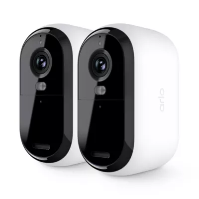 2 caméras de vidéosurveillance extérieures 2K blanches Arlo Essential2