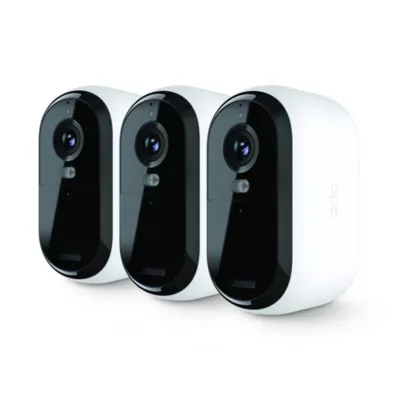 Caméra de vidéosurveillance extérieure Arlo Essential2 2k blanc vendue par 3 pièces