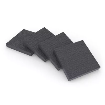 4 carrés anti vibration l.9.5 x L.9.5 cm