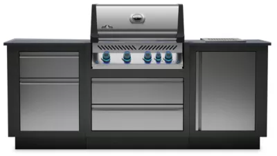 Cuisine extérieure Napoléon Oasis Compact avec barbecue Prestige 500 et 1 brûleur Sizzle Zone