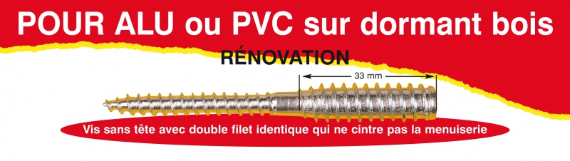 TOP-ROC " Spécial Menuiserie Bois, PVC et Alu. embout 6 pans creux