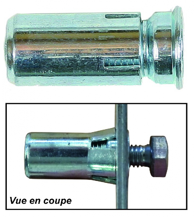 Ancrage performant sur paroi métallique fine (pour chantier)