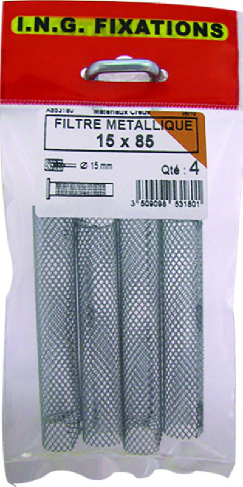 S/4 FILTRE METAL 15X85
