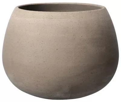 Vase rond terre cuite Deroma Goccia grigio Ø27 x h.20 cm