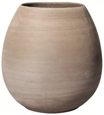 Vase haut rond terre cuite Deroma Goccia grigio Ø38 x h.38 cm