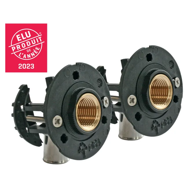 Image principale de Kit complet fixation Robinetterie Bain Douche- PER Ø12 - Raccord à Sertir F15/21