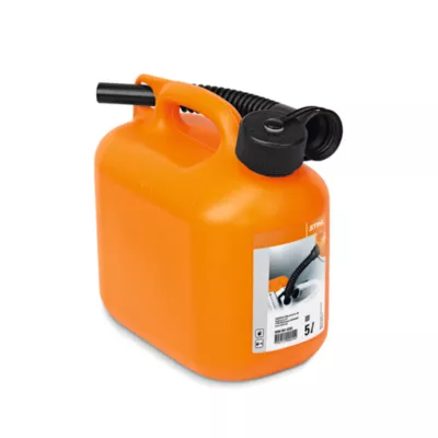 Bidon d'huile avec bec en plastique orange 5L Stihl