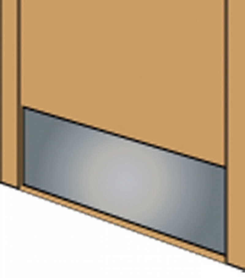 Plaques bas de porte aluminium brut brossé