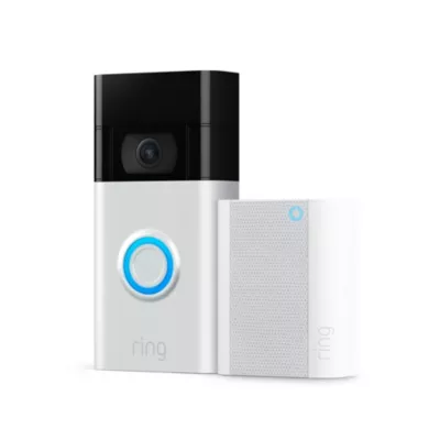 Sonnette vidéo sans fil Ring vidéo Doorbell satin nickelé