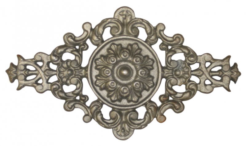 Palmettes fonte usinée 4 trous taraudés avec 4 vis de 4 x 8 mm et rondelles