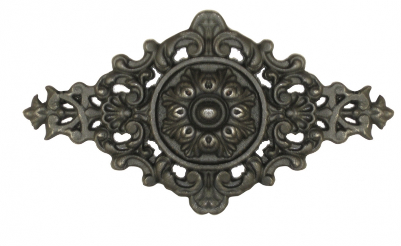 Palmettes fonte usinée 4 trous taraudés avec 4 vis de 4 x 8 mm et rondelles