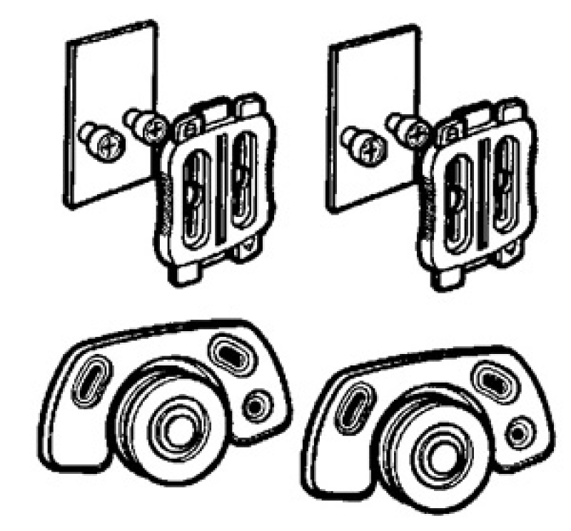 Garnitures de portes à coulisse pour meubles et placards