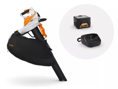 Aspirateur souffleur broyeur sans fil avec batterie 36 V 490 m³/h ratio de broyage 14:1 avec sac 40 L Stihl SHA 56