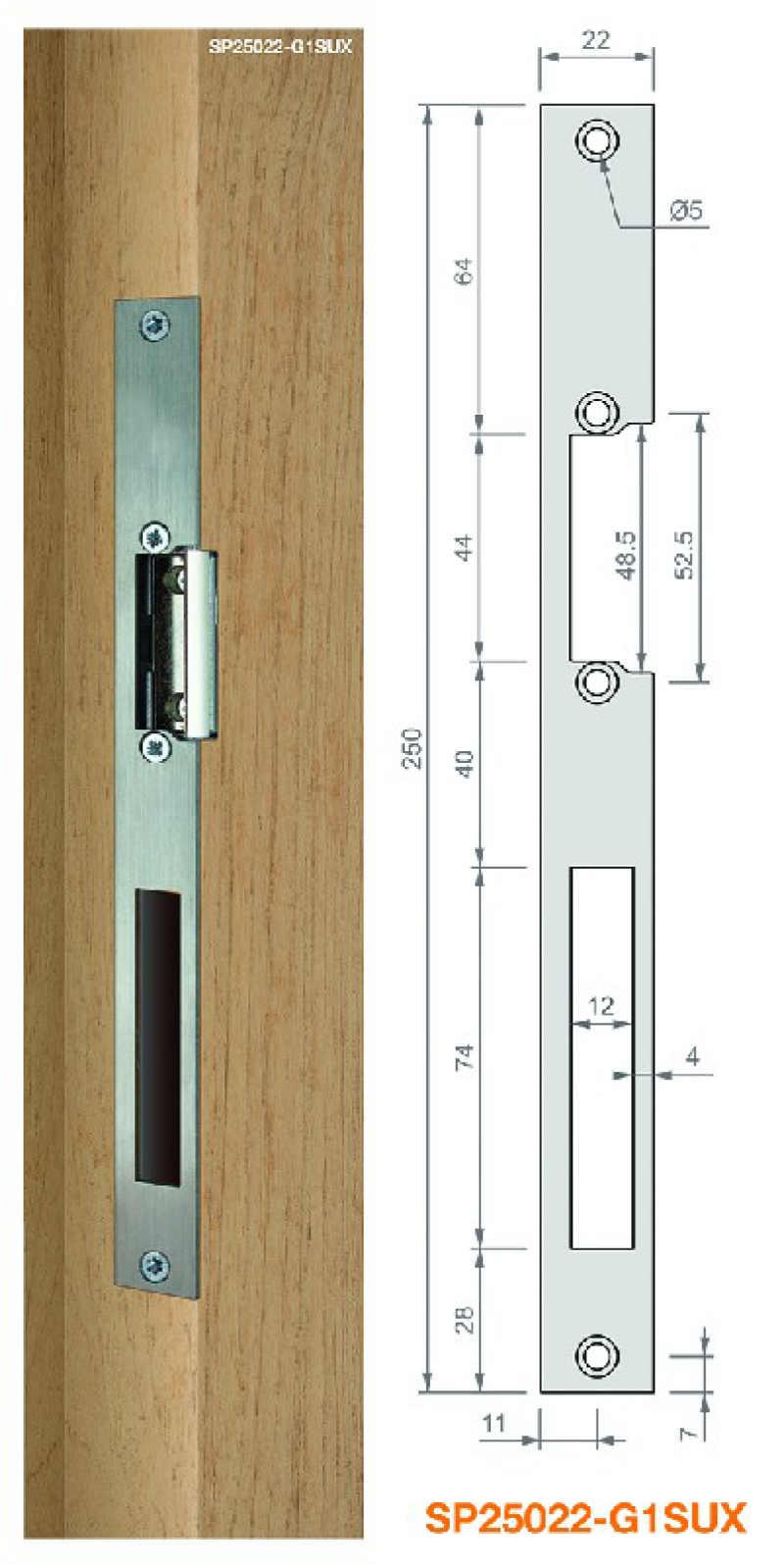 TETIERE PLATE INOX DBLE 250X22