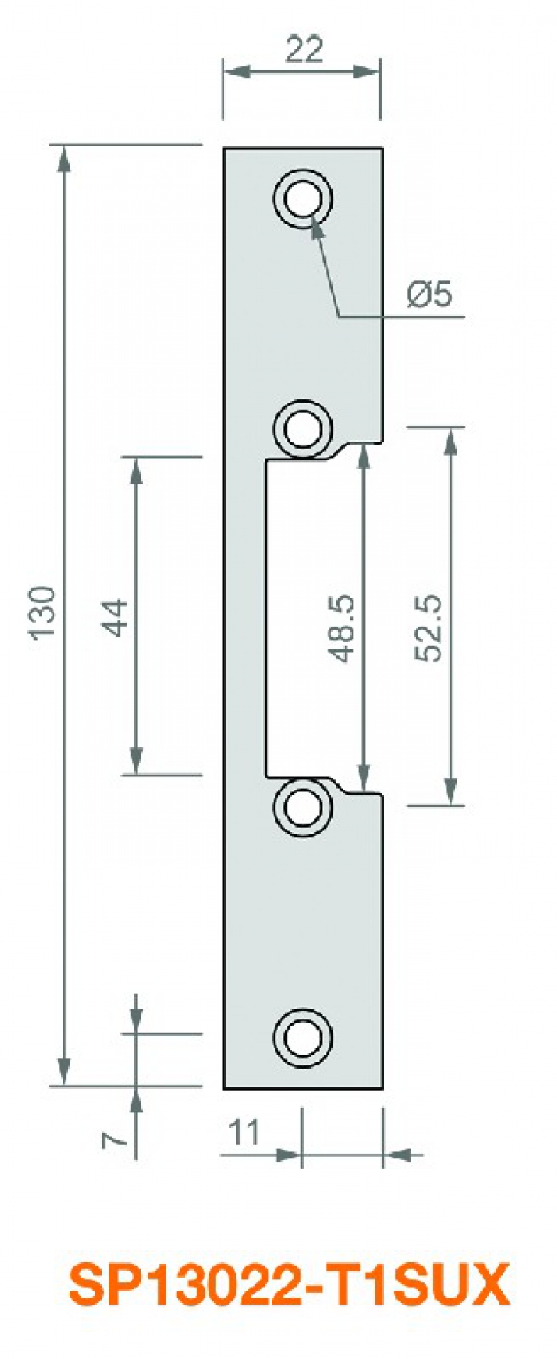 Têtières Série 5 sens réversible - matière acier inoxydable - ép. 3 mm