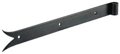 Penture droite bout queue de carpe en acier traité - noir - L. 80 cm