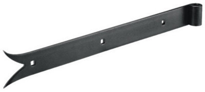 Penture droite bout carré en acier traité de couleur noire longueur 40 cm