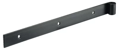 Penture droite bout carré en acier traité de couleur noire longueur 60 cm