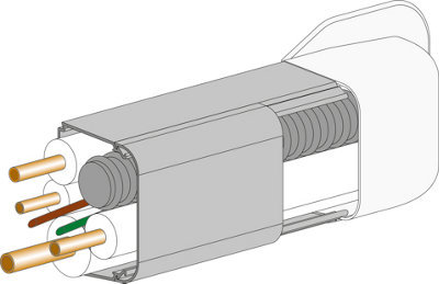 Amorce pour goulotte spécial climatiseur fixe - 80 x 60 mm - Autogyre
