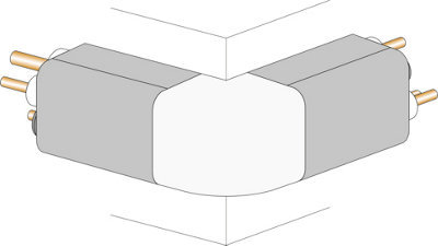 Coude extérieur 90° pour goulotte spécial climatiseur fixe - 80 x 60 cm - Autogyre