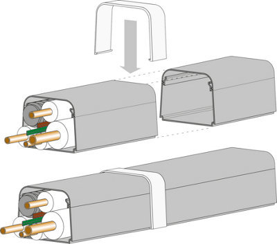 Connecteur pour goulotte climatiseur fixe - 80 x 60 mm - Autogyre