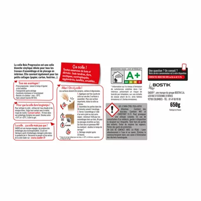 Colle à bois à prise progressive - 650 ml