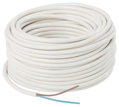 Câble électrique H05VVF 2 x 1,5mm² blanc - 25 m