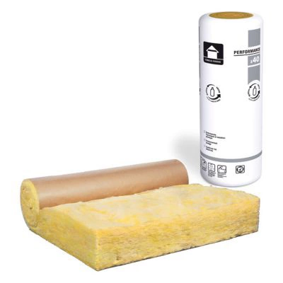 Laine de verre 240mm Comble perdu 40 R:6 - 3,5m x 1,2m - Rouleau kraft