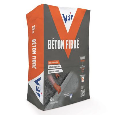 Béton fibré pour chapes et dalles gris - sac de 25 kg