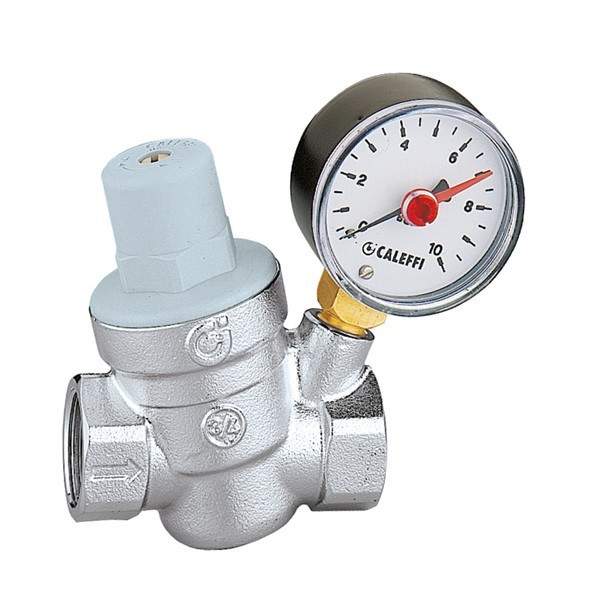 Réducteur de pression incliné avec manomètre et cartouche amovible Caleffi 5332 - 1/2"