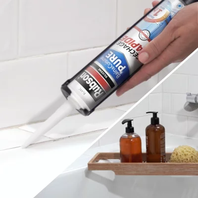 Mastic bain & cuisine express, joint silicone étanche, séchage rapide blanc, 280 ml