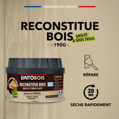 Mastic angles et gros trous teinte chêne clair - 190 g
