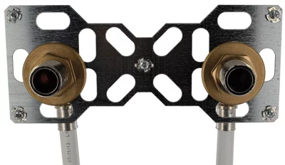 Système de fixation de robinet pour tube multicouche Ø 16 mm embout mâle 20x27 mm
