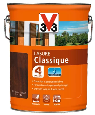 Lasure classique ton chêne foncé 5 L