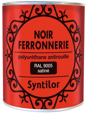 Peinture ferronnerie - noir satiné - 0,75 L