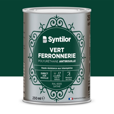 Peinture ferronnerie verte satinée 0,25 L