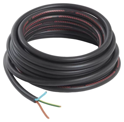 Câble électrique R2V 3G1,5 mm² noir - 5 m