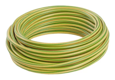 Fil électrique H07VU 1,5 mm² vert/jaune - 10 m
