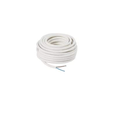Câble électrique H05VVF 2 x 1,5mm² blanc - 10 m