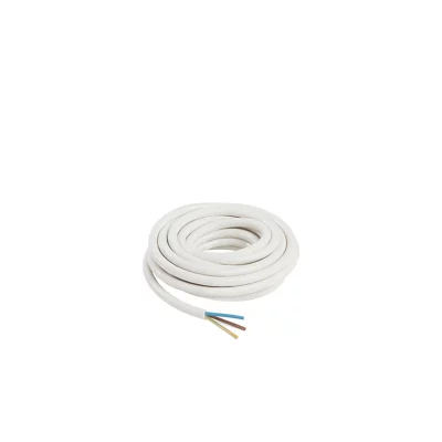 Câble électrique H05VVF 3G2,5mm² blanc - 5 m