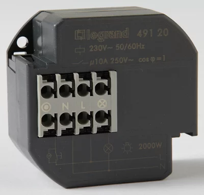 Télérupteur unipolaire silencieux 230V~ - 10A - à encastrer