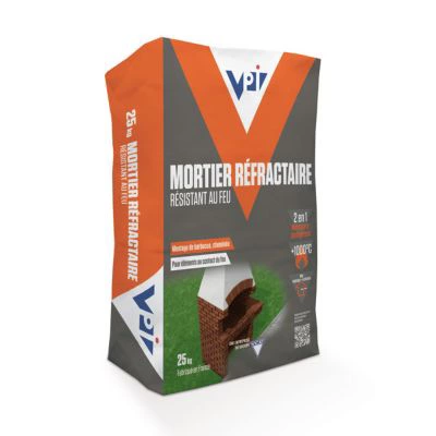 Mortier réfractaire gris - sac de 25kg