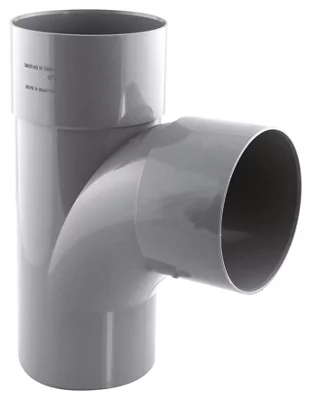 Té pied de biche PVC - 87 ° M/F Ø 100 mm