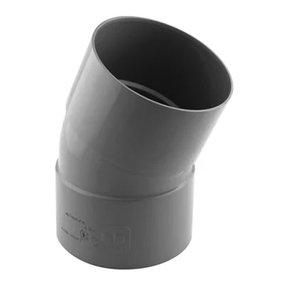 Coude PVC 20 ° FF Ø 100 mm pour l'évacuation gravitaire des eaux usées et pluviales