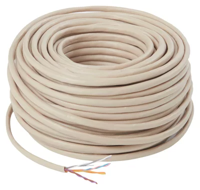 Câble téléphone PTT 298 4 paires ivoire - 25 m