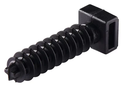 Lot de 100 embases à cheville noir - Ø 9 mm