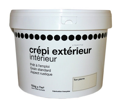 Crépi extérieur/intérieur ton pierre 15 kg